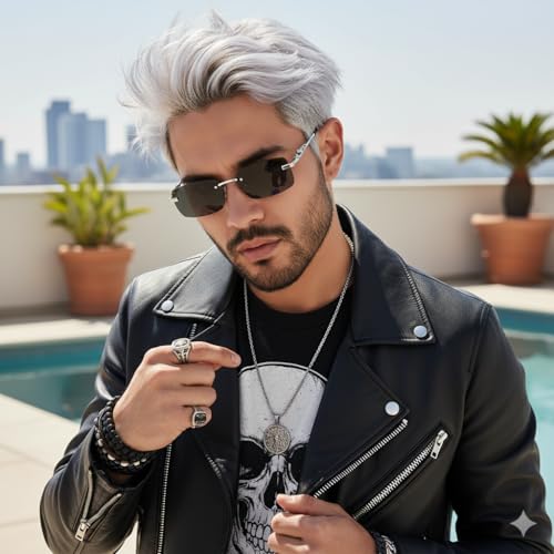 Image of Honey Singh & Mc Stan Vintage Rimless Square Sun Glasses UV Protection Men's & Women's Shade Trendy Metal Frameless.