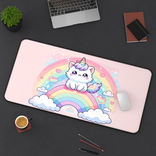 Tapis de souris chat licorne kawaii : dites adieu à un bureau triste et inconfortable