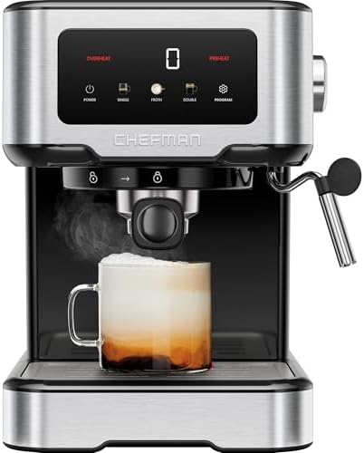 Chefman CraftBrew Espresso Machine, 15-Bar Pump, Digital Touchscr...