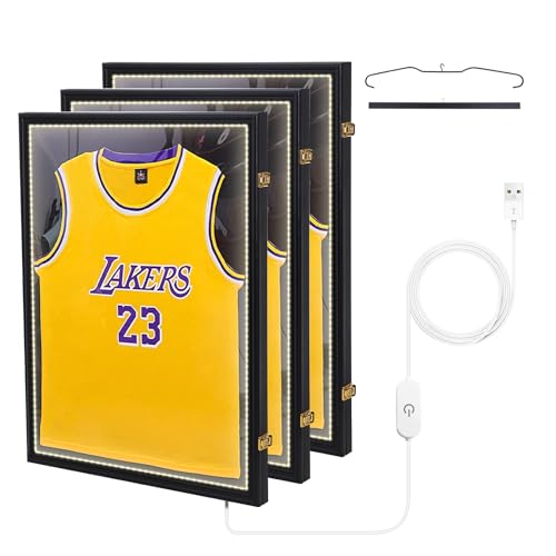 Nice C Jersey Frame Display Case Lights, LED 3 Pack, UV