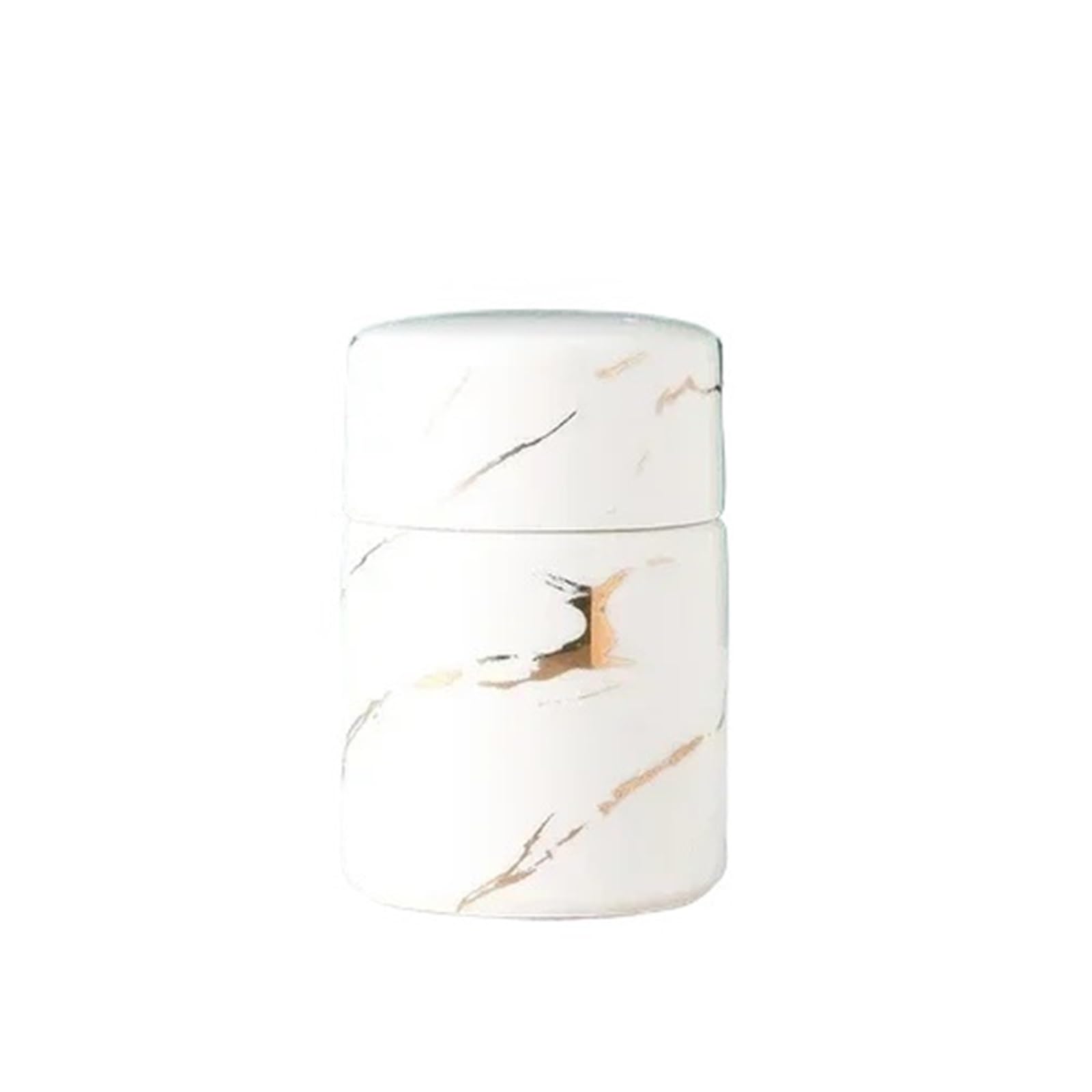 PSNKLMM Ceramic With Cover Dust Proof Organizer Cotton Swab Cartridge Marble Stripes Toothpick Holder Accessories(Color 05)