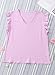 Dokotoo Womens Summer Tanks Tops Dressy Casual Cute V Neck Sleeveless Shirts Elegant Ruffle Casual Blouses and Tank Top for Women Fashion 2026 Purple Medium