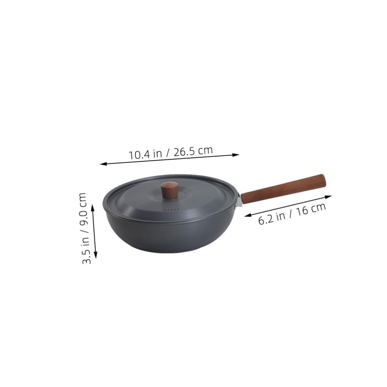 KONTONTY Camping Cooking Pot Aluminum Alloy Skillet Portable Camping Kitchen Set Deep Fryer Pot Fried Egg Pan Milk Warmer for Outdoor Cooking