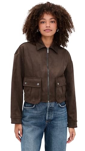 LE BOP Women's Willa Utility Jacket, Coffee, Brown, XL