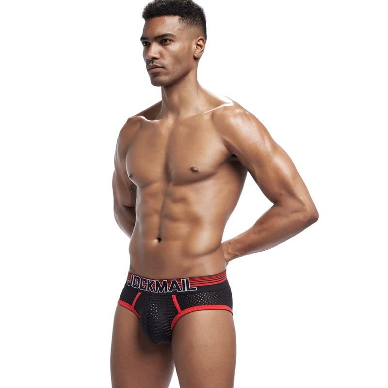 JOCKMAIL Men's Underwear Briefs Men's Sexy Underwear Breathable Mesh Briefs Soft Bulge Pouch Underwear4