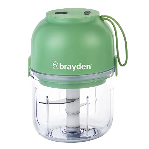 Brayden Chopro Zen Rechargeable Electric Chopper and Mini Food Processor for Kitchen with Micro USB Cable, 300 ml (Zen – Green)