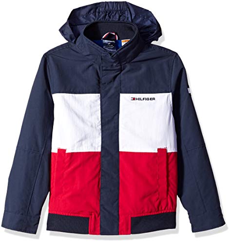 Tommy Hilfiger Boys' Adaptive Regatta Jacket with Magnetic Buttons, Navy Blazer/Bright Small