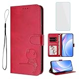 IUQXU for UMIDIGI G9A/G9T/Note 90/G9C/G9 5G Phone Case Wallet with Screen Protector [RFID Blocking] Leather Flip Women Men Cell Phone Case Panda Cover for UMIDIGI G9 A T C UMI G 9 5G Note90 Rose