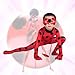 Kids Miraculous Ladybug Costume Bodysuit Jumpsuit Cosplay Fancy Dress Up With Accessiores for Halloween Christmas