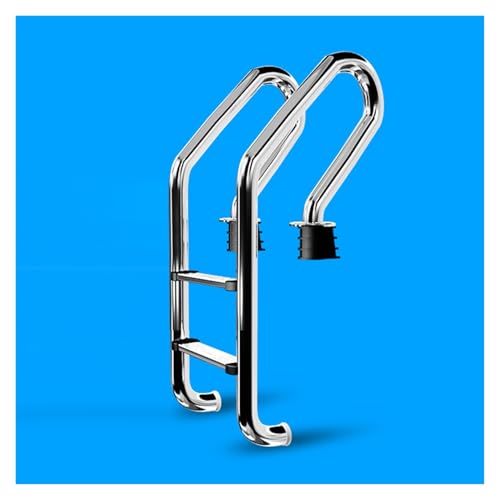 Escalera para piscina de acero inoxidable 2 peldaños miniatura 1