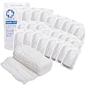 Sterile Krinkle Gauze Rolls Highly Absorbent Fluff 100% Cotton Bandage Roll 4.5" x4.1yds 6-Ply - Individually Wrapped Mesh Gauzes (Pack of 30) Medical Tape NOT Included