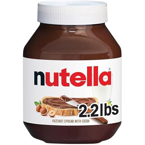 Nutella Hazelnut Spread with Cocoa for Breakfast, 35.3 oz Jar, Holiday Baking and Desserts Cover