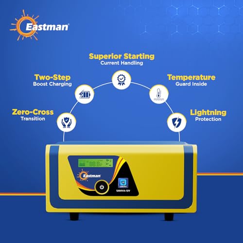 Image of Eastman Lith Tech Combo 1200VA /12V Inverter with 100Ah Lithium Battery | Home, Office & Shop Power Backup | Long Life | Fast Charging | Warranty: 60 Month Battery, 36 Month Inverter, 10 Yr Transformer