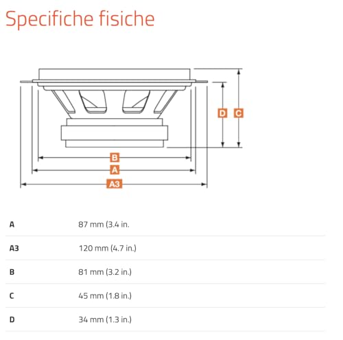 Hertz DCX 87.3 – Kompakte 2-Wege Koaxiallautsprecher 87 mm mit integriertem Hochtöner und Polypropylen-Membran, ideal für Armaturenbrett oder Tür, 60W max