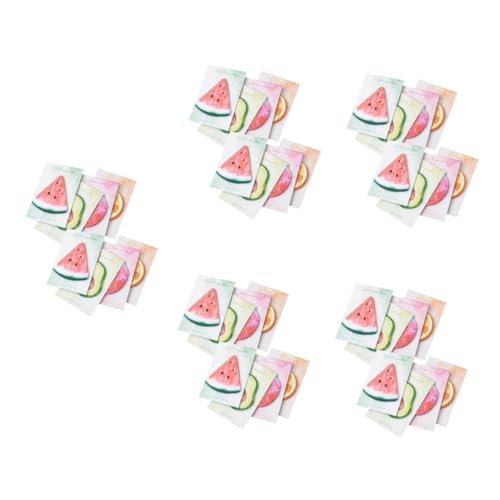Notes collantes fruits Housoutil | 5 blocs de mémos colorés pour le bureau