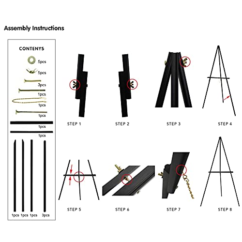 Conda CONDA-A EASEL 63 Inch Wooden Tripod Display Floor Easel thumb #6