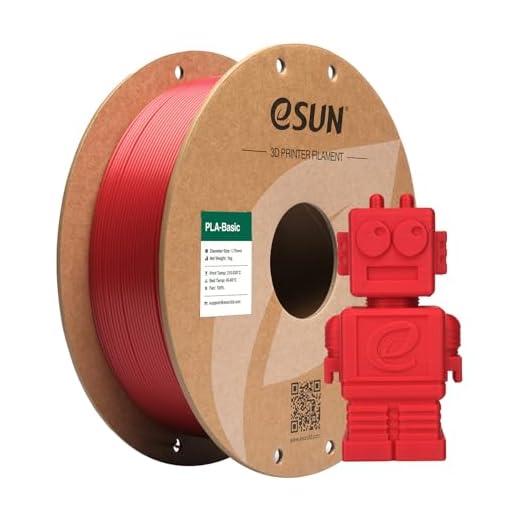 eSUN PLA Basic Filament 1.75mm, 3D Printer Filament High Speed PLA for Fast Printing, 1KG Spool (2.2 LBS) 3D Printing Filament for High Speed 3D Printers, Fire Engine Red