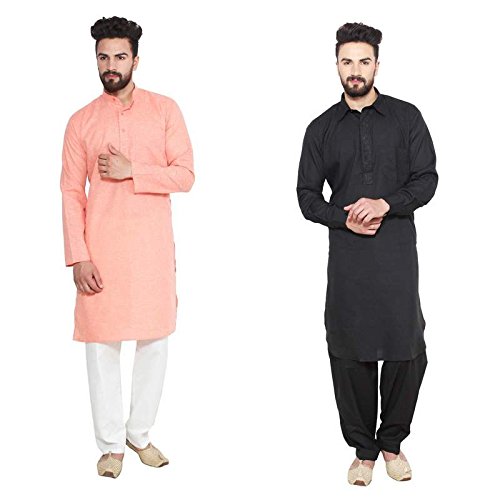 Image of SOJANYA (Since 1958 Combo of Kurta Pajama and Pathani Salwar Combo Pack of 2