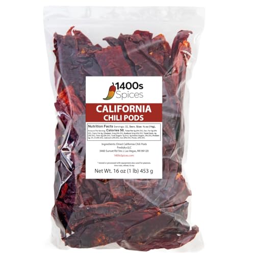 1lb California Dried Whole Chile, Anaheim pepper