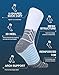 OUJIAOLEI Basketball Socks 6-Pack for Men & Women, Cushioned Crew-Length Athletic Socks with Moisture Wicking, Ideal for Gym Running Sports (White)