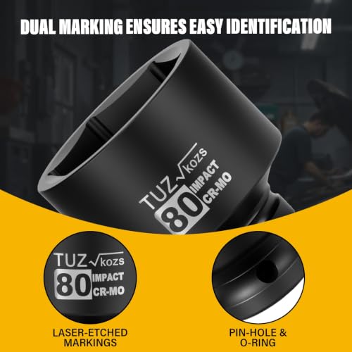 Image of 1 Inch Drive 80mm Standard Metric 6 Point CR-MO Impact Socket