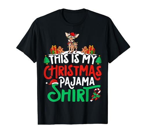 Deer Christmas Pajama Shirt - Deer Lover Xmas Camiseta