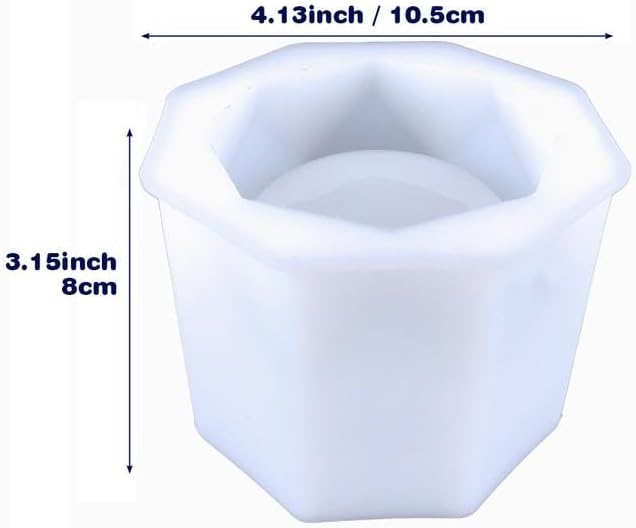Miniatura 3 de Maceta geométrica de diamante molde de silicona resina epoxi maceta suculenta florero cactus molde de hormigón portavelas molde de yeso