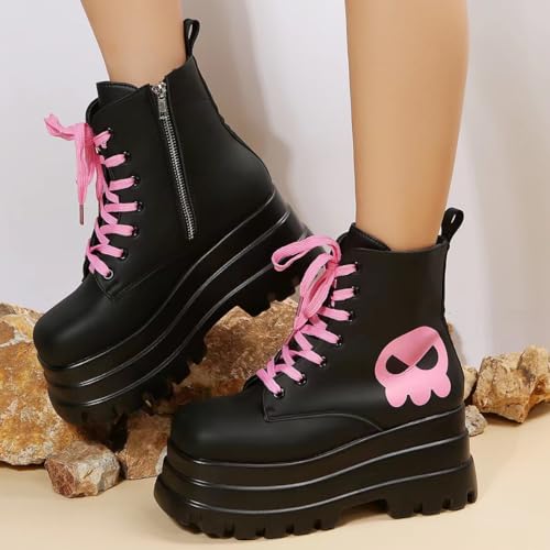 Image of Ulalaza Women Mary Jane Dress Pumps Lolita Shoes Cute Platform Gothic Double Ankle Strap Round Toe Chunky Heel Uniform Pumps Shoes Perfect for School Party Business Work Dance Date Night Club