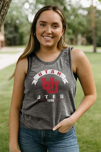 Utah Utes NCAA Officially Licensed Women's Tank Top Burnout Vintage Scholar, Small