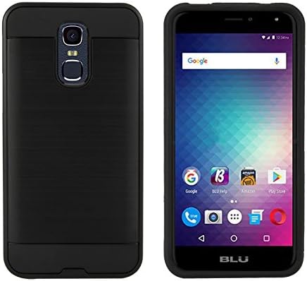 BLU Life Max L0110UU shockproof hybrid aluminum armor bumper for 2 in 1 cover case.( BLACK )
