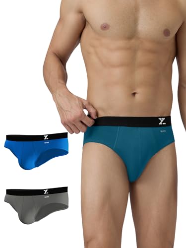 Image of XYXX Men's Uno Micromodal Regular Fit Solid Antimicrobial Briefs with No Marks Waistband (Pack of 2)