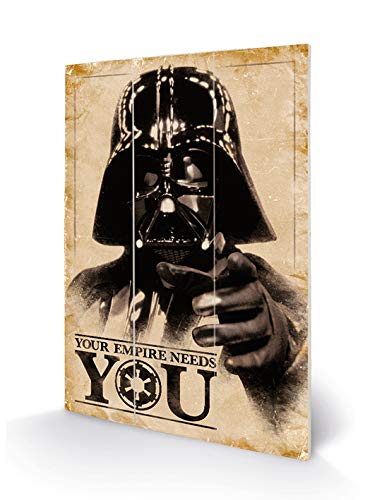 Star Wars impression sur bois : le cadeau idéal Your Empire Needs You en 29,5x20 cm