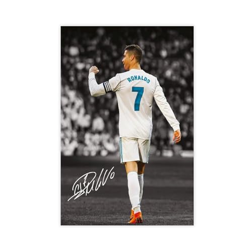 YACJZDD Cristiano Ronaldo - Póster en lienzo para decoración de dormitorio, oficina, habitación, regalo, 40 x 60 cm