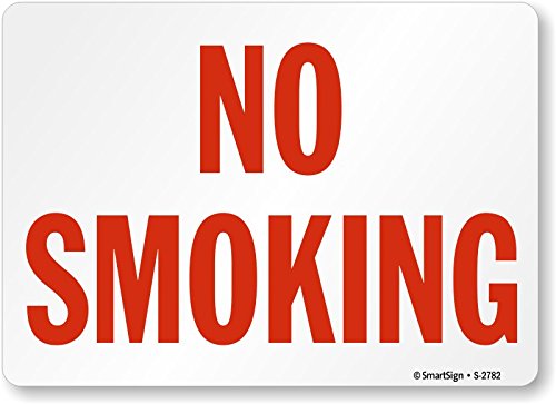 SmartSign Etiqueta"No Smoking" | Vinilo laminado de 7" x 10" : Amazon ...