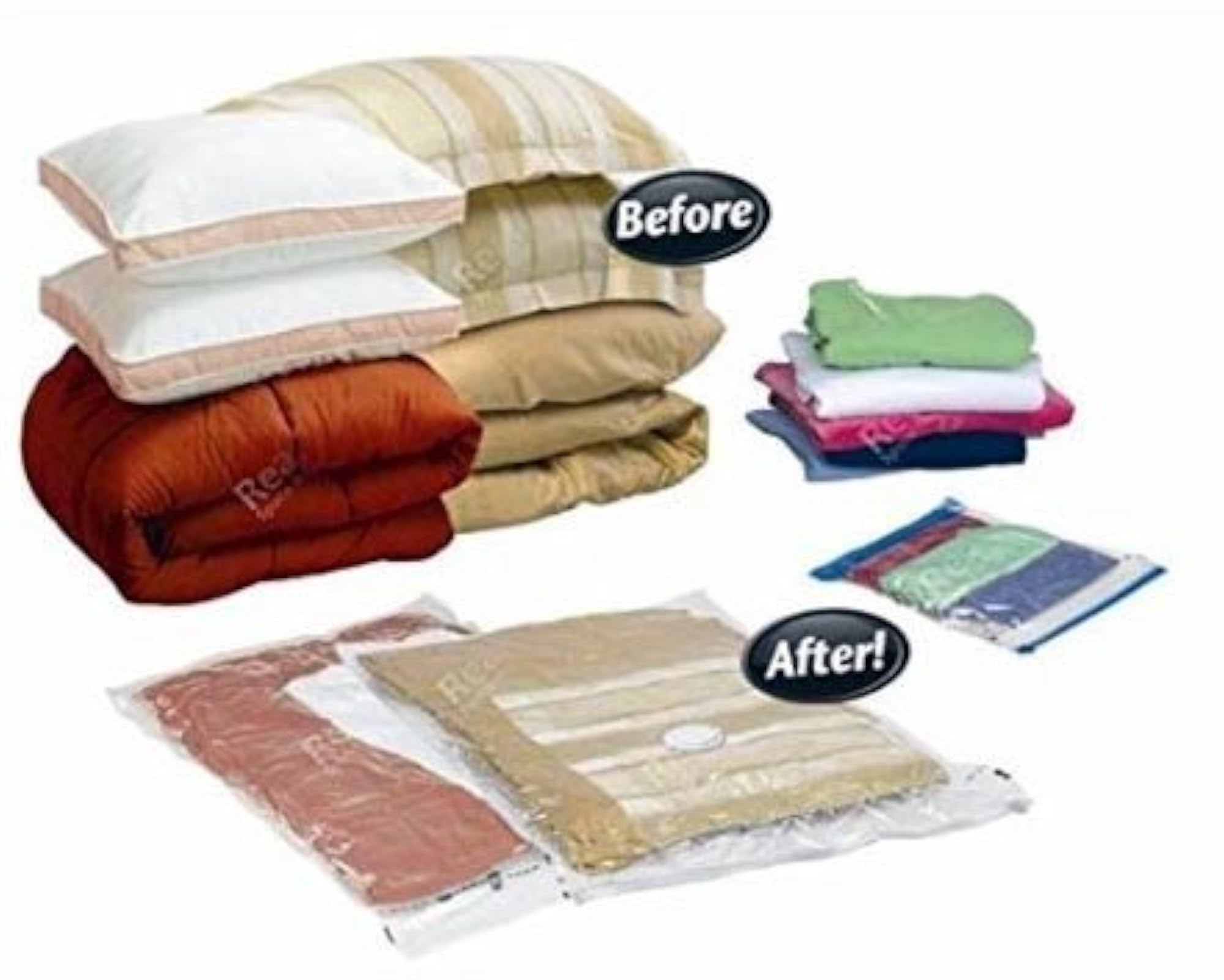 Vacuum Compressed Space Saver Storage Bags, Set of 2