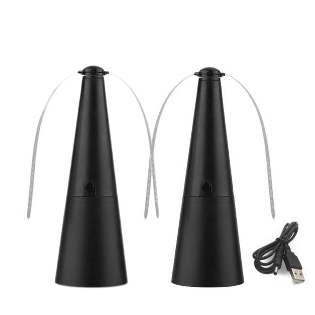 – Fly Fans for Tables, 2PCS Portable Fly Repellents Fan, Electric Flys Deterrents Repellents Fan for Indoor Outdoor, USB Rechargeable Safety Repel Flying I-nsects Table Fans, fors Home Kitchen Supplies