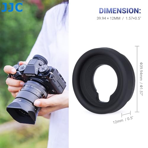 (2 Pack) JJC Ocular Rotondo de Silicona Suave para Fujifilm GFX100SII GFX100S GFX100II GFX100 GFX50SII GFX50S X-T5 X-T3 X-T2 X-T1 X-H1 Cámara Sustituye Fuji EC-GFX Eyecup - imagen 5