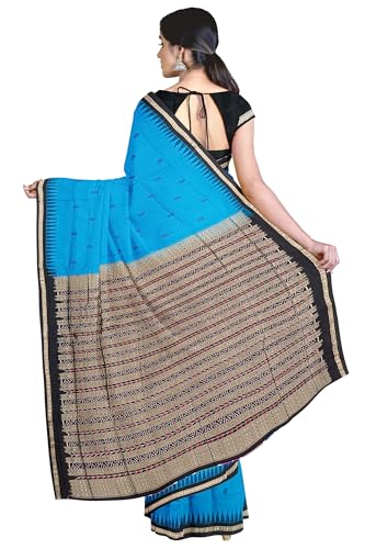 OdiKala blue sambalpuri silk saree – image 2