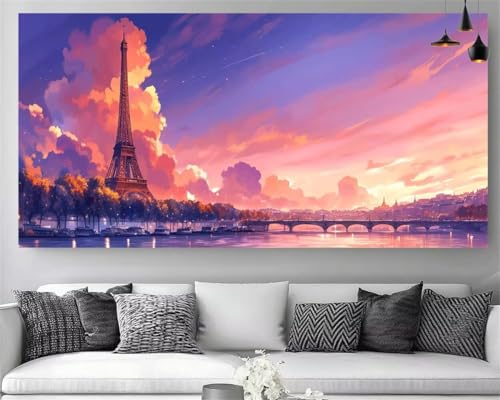 Peinture diamant paysage 5D Tour Eiffel XXL contre le stress quotidien