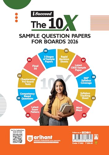 Image of Arihant I Succeed CBSE Sample Question Papers Class 12 Informatics Practices Exam 2026 | 15 Sample Papers | Based on CBSE Specimen Paper | Rapid Revision Sheets, Pre-Board Chapter Tests, Mind Maps, Final 50 Questions, Answers as per Marking Scheme | English Medium