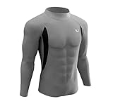 UNIQUEBELLA Intimo Termico da Uomo, Biancheria Intima Funzionale da Sci, Biancheria Intima Termica, Dolcevita Grigio, M