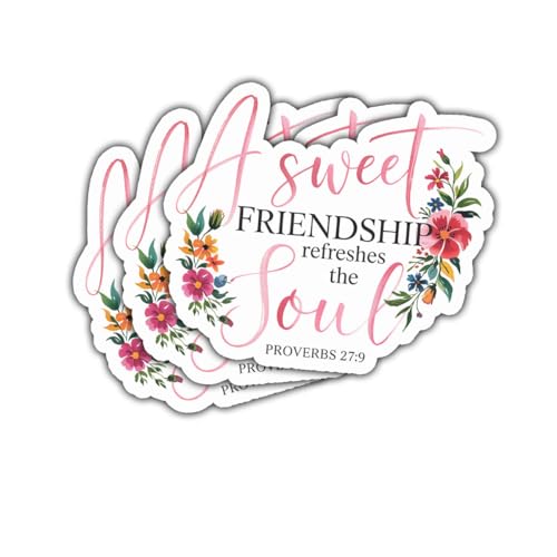 3Pcs A Sweet Friendship Refreshes The Soul Sticker Inspirational Proverbs