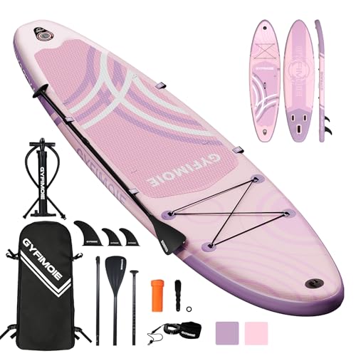 335cm Stand Up Paddle Board with All Accessories Kits Premium Inflatable Paddleboard with Hand Pump Backpack Non-Slip Deck for Adults & Youth of All Levels (Rose Foam)