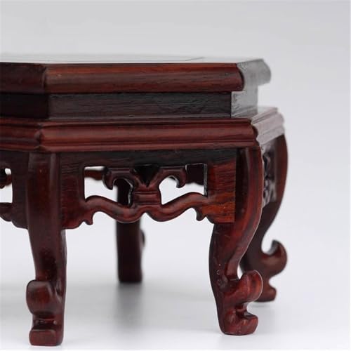Tabouret hexagonal en bois grand format pour pot de fleur et bonsaï