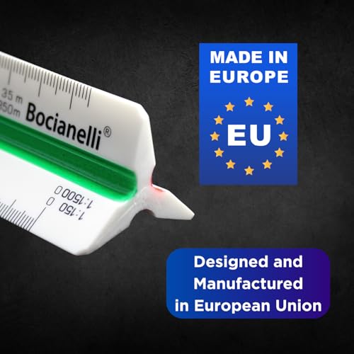 Dreikantmaßstab 30 cm - Maßstab Lineal - Kunststoff Maßstabslineal - Dreikantmaßstab 1:20 1:25 1:50 1:100 1:125 1:150 1:200 1:500 1:1000 1:1250 1:1500 1:2500