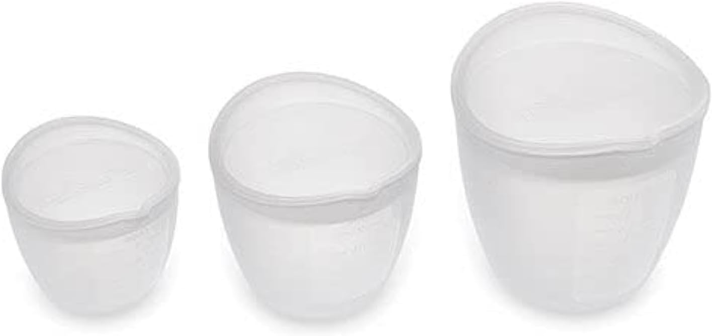 Pampered Chef Silicone Prep Bowls (Set of 3),White