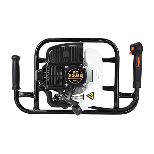 ECO LLC 52cc 2.4HP Gas Powered Post Hole Digger with 10 inch Earth Auger Drill Bit (Products Will be Delivered in Multiple Packages)