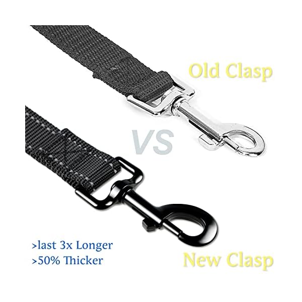 Gavpepy 3M Reflective Dog Leash 5ft Long with Traffic Padded Handle, Dog Training Leash Heavy Duty, Double Handle Lead for Greater Control Safety Training, Perfect for Large or Medium Dog (Black&Red) Gavpepy 3M Reflective Dog Leash 5ft Long with Traffic Padded Handle, Dog Training Leash Heavy Duty, Double Handle Lead for Greater Control Safety Training, Perfect for Large or Medium Dog (Black&Red)