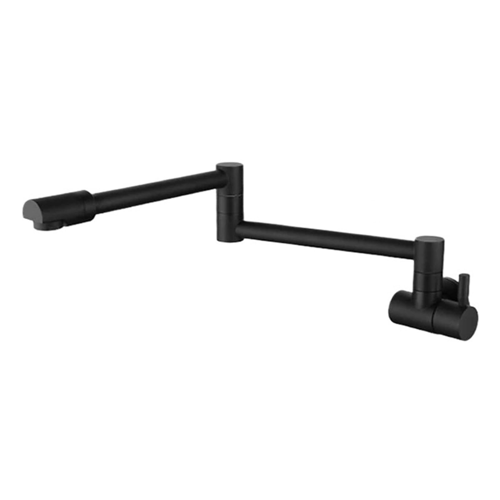 Rubinetto for riempire pentole in nichel spazzolato nero, rubinetto da cucina pieghevole a parete, rubinetto Funzionamento flessibile(Black)