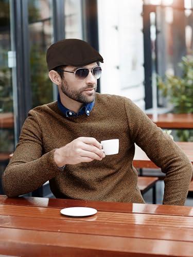 KUTTOR 6 Pieces Men's Newsboy Caps Gatsby Cabbie Driving Hunting Cap Newsboy Flat Cap Irish Hats Ivy Hat - Image 6